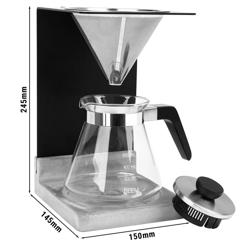 BEEM | Pour-Over Coffee Maker Set – 0.5 L - Permanent Filter - Concrete Look Base - 4 Cups