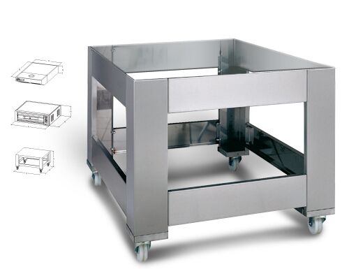 Support pour four à pizza - 1450x920x610mm - Inox - avec roulettes - pour four à pizza PEZ630G