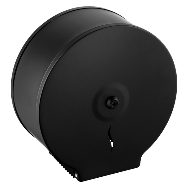 Dispensador de papel higiénico para rollos grandes - Acero inoxidable - Negro