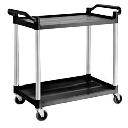 Сервірувальний візок з пластику - 1020x490 мм - з 2 полицями