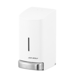AIR-WOLF | Zeep & desinfectie dispenser met drukknop - 800ml - Roestvrij staal - Wit