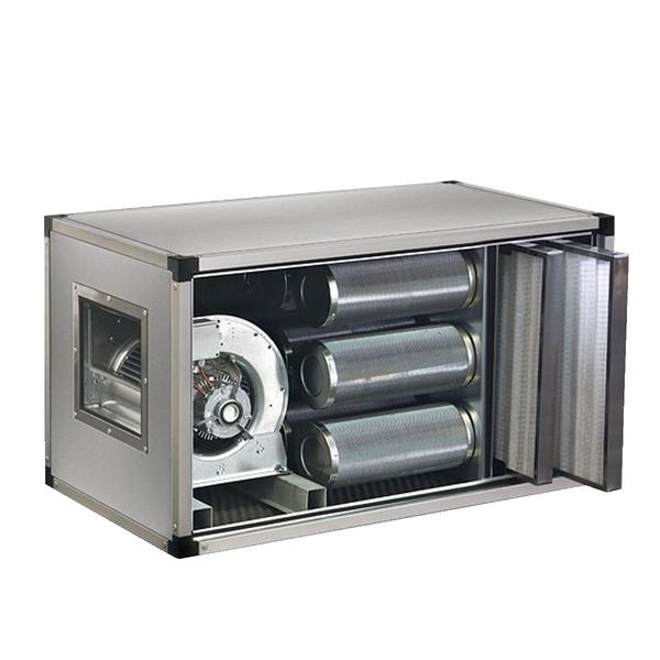 Commercial kitchen extract air cleaning unit with motor - 2,000 m³/h - With pre-filter and activated carbon filter