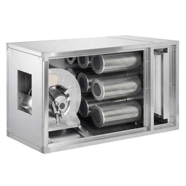 Commercial Exhaust Air Purification System with Motor - 2000m³/h - with Pre‑Filter & Activated Carbon Filter