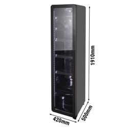 GASTRO-COOL | Frigorífico para bebidas - 212 litros - estreito - com porta de vidro - Preto