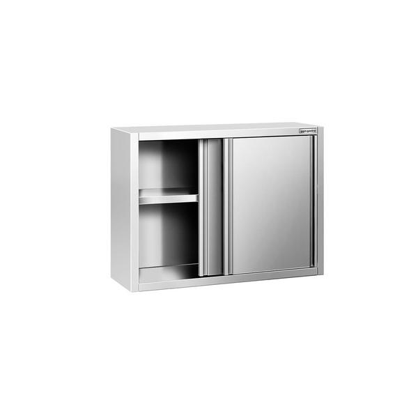Nerezová nástěnná skříňka PREMIUM - 1000x400 mm - s posuvnými dveřmi - výška 800 mm