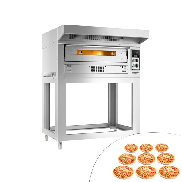 Commercial Gas Pizza Oven 1 Chamber – 9ר33 cm pizzas - Hood & Stainless Stand incl. - Heat‑reflective window - 20 kW - Made in Italy