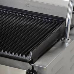 Contactgrill - 4,4 kW - boven & onderkant Gegroefd - Grilloppervlak: 475x230mm