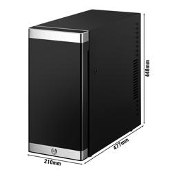 Commercial Milk Fridge for Coffee Machines - 210mm - 9.8 Litres - 1 hinged glass door - LED lighting - digital controller with temperature display - Black - Temperature range 2 to 18 °C