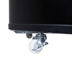 GASTRO-COOL | Nevera para fiestas - 71 litros - tapa de cristal y ruedas - negro