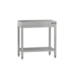 Worktable ECO Stainless steel- 600x700mm - with undershelf without upstand