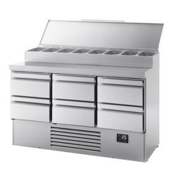 Saladette - 1460x700mm - 6 lades - voor 8x GN 1/4