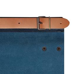 KARLOWSKY | Schort met Leren Voorbinder - Inktblauw