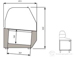 Холодильная витрина (надставка) Premium PLUS - 2300x413мм - 10x GN 1/3