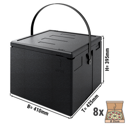 Thermobox | Pizzadoos - voor 8 pizza's Ø 35 cm