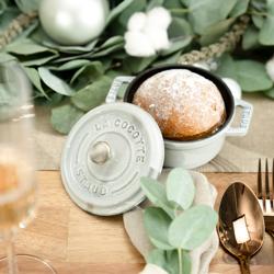 STAUB | LA COCOTTE - طنجرة كوكوت صغيرة - بقطر 100 مم - حديد زهر - لون الكمأة البيضاء