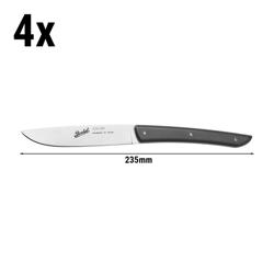 (4 st) BERKEL | Stekkniv - Svart - Blad: 110mm