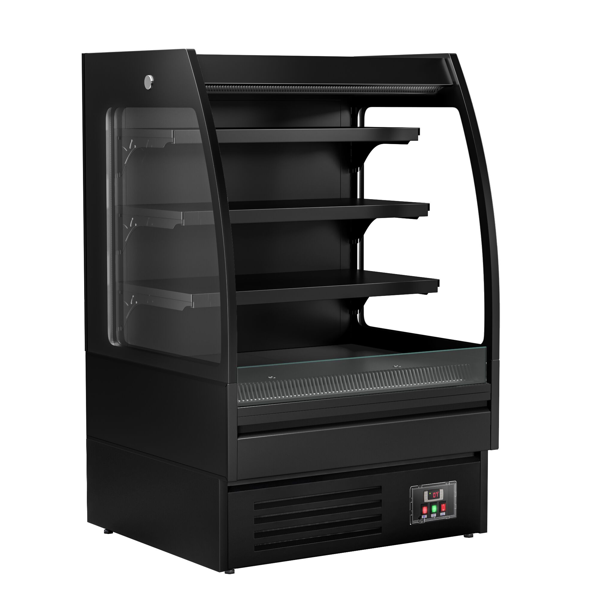 Vitrine murale réfrigérée - Libre-service - 900mm - 216L - avec 3 étagères - Noir