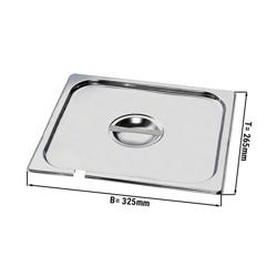 Edelstahl-Deckel GN 1/2 - mit Löffelaussparung
