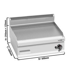 Commercial Gas Griddle - 4.0kW - Ribbed Plate - Cooking area: 296x430mm