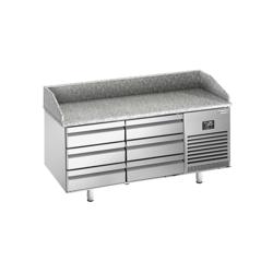 Pizzawerkbank PREMIUM PLUS - 1980x700mm - met granieten werkblad - met 6 laden