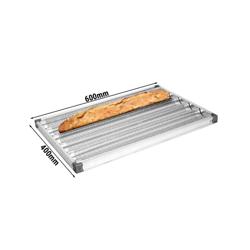 Baguetteblech - Aluminium - EN 600x400 - mit 5 Mulden