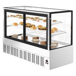 Koel- & Gebaksvitrine - 725 liter - 1800mm - 2-deurs - schuifdeuren - met 3 glazen plateaus - dubbel glas - NL