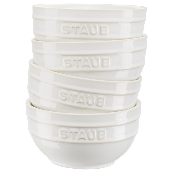 STAUB | CERAMIQUE - Juego de cuencos, 4 piezas - Ø 120mm - Cerámica - Blanco marfil