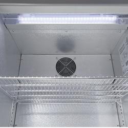 GASTRO-COOL | Frigorífico de bar - 600mm - 128 litros - com 1 porta de vidro - prateado
