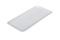 Rechteckige Präsentationsplatte - Kunststoff - 400x200x15mm - Weiß