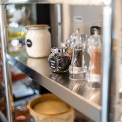 Ripiano d'appoggio PREMIUM - 1000x370 mm - con 2 ripiani di altezza 0,7 m	