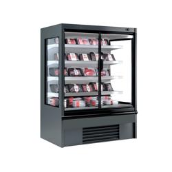 Supermarket-Zidna rashladna vitrina - 1330 mm - 711 l - s 2 dvostruko ostakljenim krilnim vratima & 4 policama - antracit