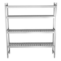 Estantería de aluminio (modular) - 1486x360mm - Capacidad de carga: 90kg/estante - apta para cámaras frigoríficas