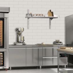 Vägghylla i rostfritt stål PREMIUM - 1200x400 mm - med 1 plan