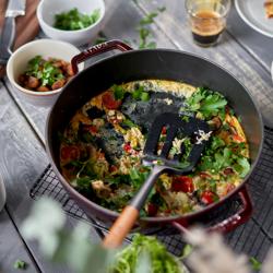 STAUB | BRAISERS - Brasiera con struttura a goccia Chistera - 240 mm - Ghisa - Rosso granatina