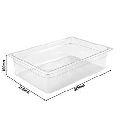 Vas din policarbonat GN 1/2 - transparent - 100 mm înălţime