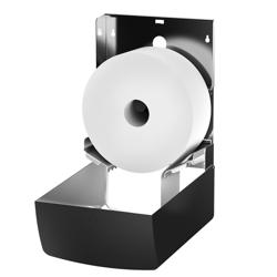 AIR-WOLF | Distributeur de serviettes en papier duplex - pour 3 rouleaux ménagers ou 1 grand rouleau - inox - Noir mat