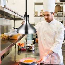 Lampe chauffante infrarouge pour buffet - Ø290mm - 275W - Réglable en hauteur