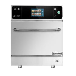 Four à cuisson accélérée - 3,5 kW - inox - incl. plaque à pizza, panier, plaque antiadhésive | cuisson 80 % plus rapide