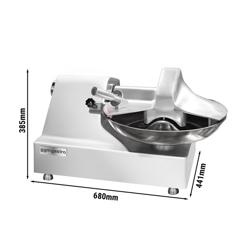 Cutter  orizzontale - 5,5 litri - 550 Watt - 230 Volt - 1450 giri/min.