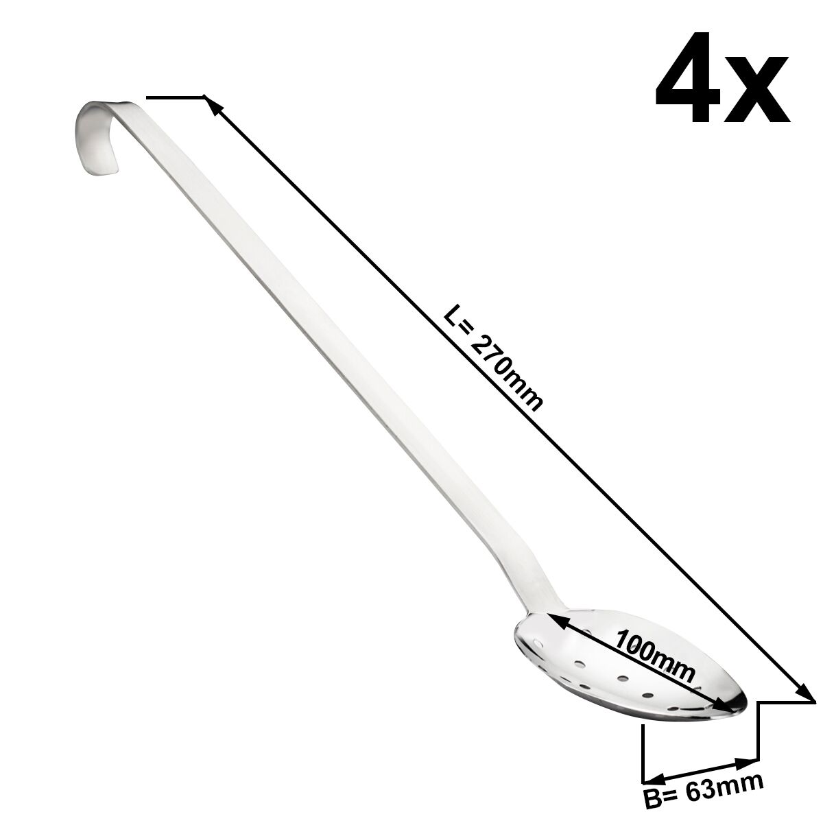 (4 komada) Servisna žlica - Perforirana - Ø 63 mm 
