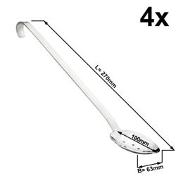 (4 Stück) Servierlöffel - Ø 63mm - Länge: 270mm - perforiert - Edelstahl