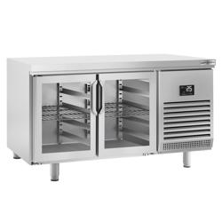 Kylbänk PREMIUM PLUS - 1618x800 mm - 420 l - med 2 glasdörrar - Statisk kyla - R290