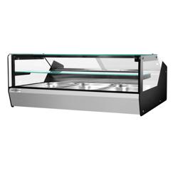 Melegentartó vitrin - 1000 mm - 0,4 kW - 3 polc - 3 x GN 1/1