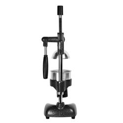 Commercial Manual Citrus Juicer - with Drip Tray - Ergonomic Handle(s) - Black - Stainless Steel