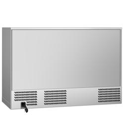 Barkoelkast - 1350mm - 320 Liter - met 3 glazen klapdeuren - grijs