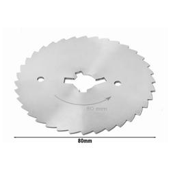 Couteau électrique à kebab - Dentelé - Acier inoxydable - Ø80mm | 80x80x1mm - compatible avec Couteaux électriques à kebab