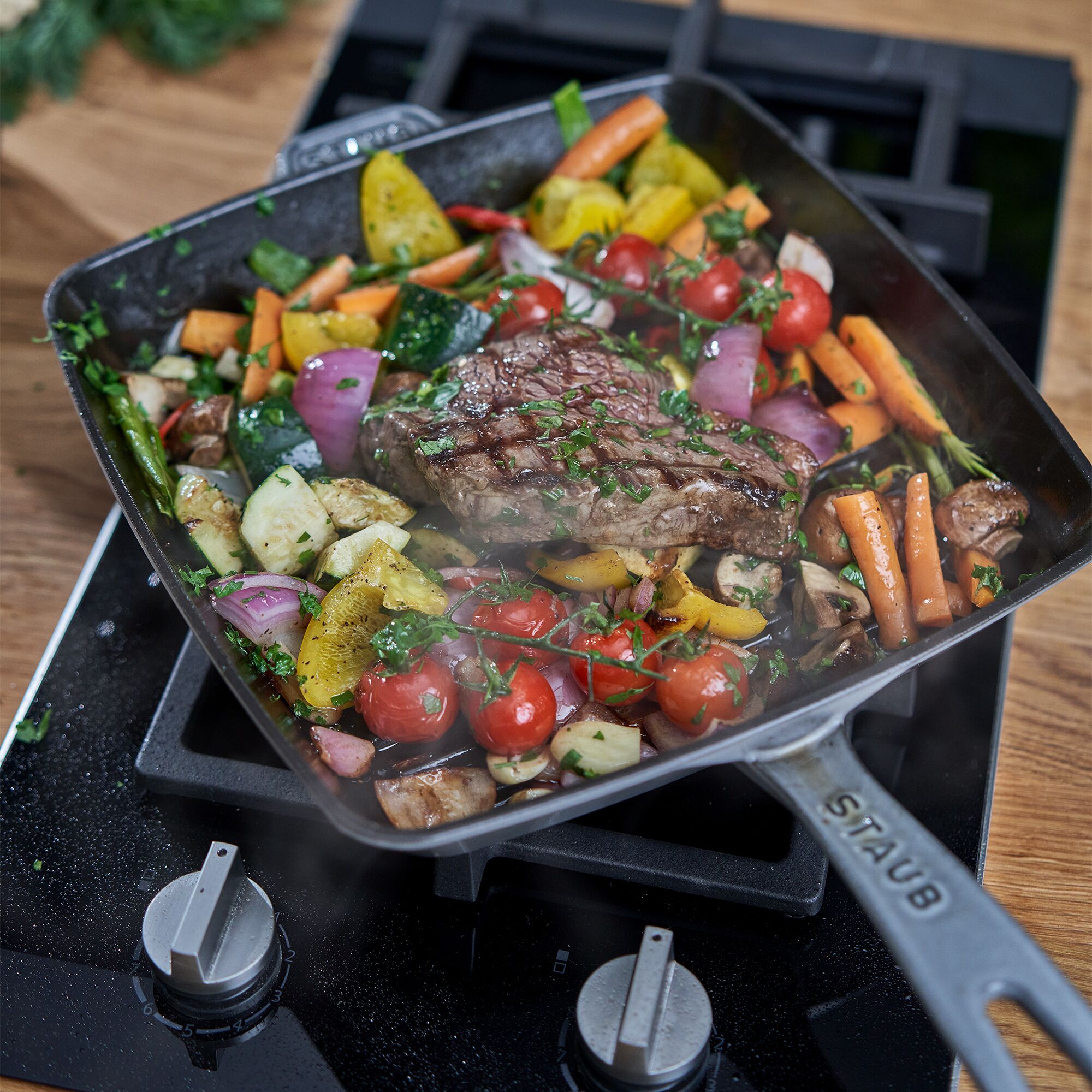 STAUB | GRILL PANS - American Grill - 260x260mm - Fonte - Gris graphite	