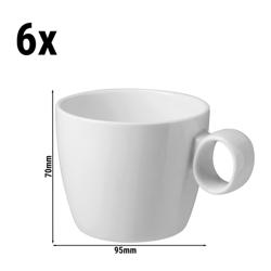 (6 bucăți) LUX - Ceașcă de cappuccino Maastricht - 230 ml - Culoare fildeș