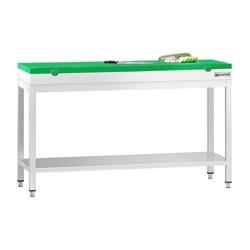 Mesa de Trabalho em Aço inox, PREMIUM - 1,5 m - Bancada de trabalho com 60 mm de Espessura (Verde)