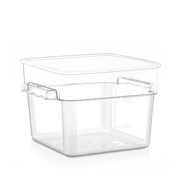 Recipiente redondo - Policarbonato transparente - Altura: 189mm - 5,7L - para frigorífico y congelador